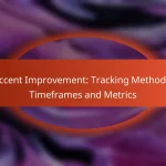 Accent Improvement: Tracking Methods, Timeframes and Metrics