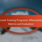 Accent Training Programs: Effectiveness Metrics and Evaluation